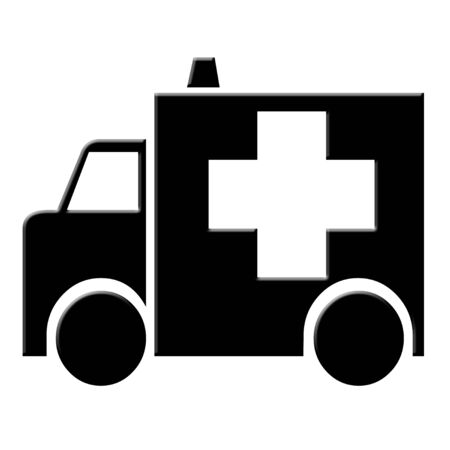 Black ambulance iconの写真素材