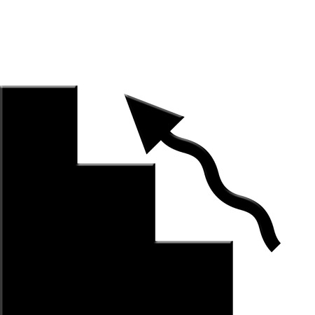 Climbing corporate ladderの写真素材