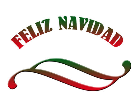 Feliz Navidad text and ornamentの写真素材