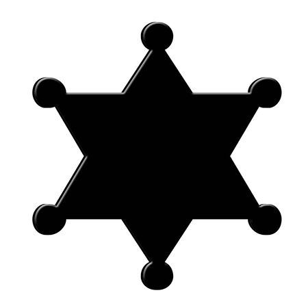 3 D sheriff's badge iconの写真素材