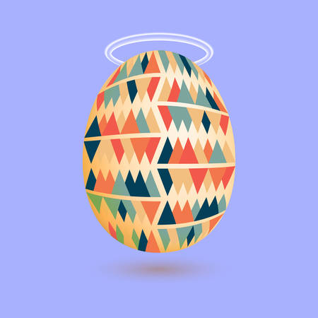 Egg with the nimbus above. Vector illustrationのイラスト素材