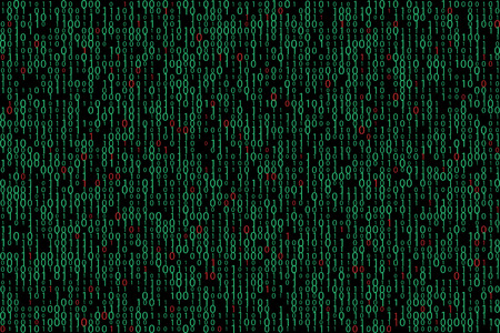 Binary virus infection spreading abstract technology backgroundのイラスト素材