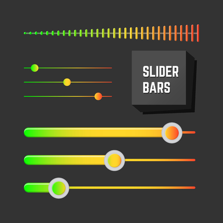 Colorfull slider bars set.のイラスト素材