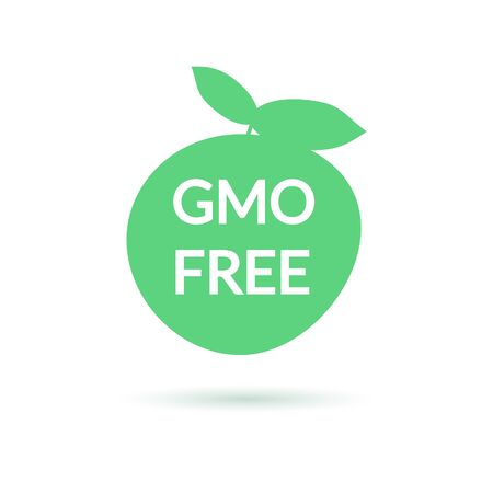 No gmo label illustration. Green icon isolated on white backgroundのイラスト素材