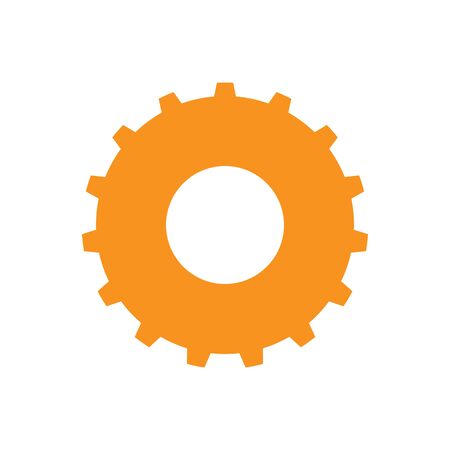 Simple cogwheel icon. Vector gear sign illustrationのイラスト素材