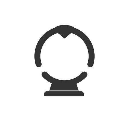 Spinning wheel sign illustration. Simple flat iconのイラスト素材