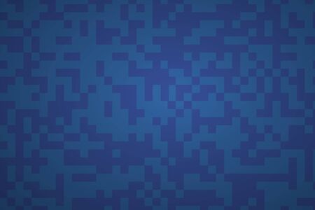 Navy blue color abstract background. Rectangular pixel camouflage.のイラスト素材