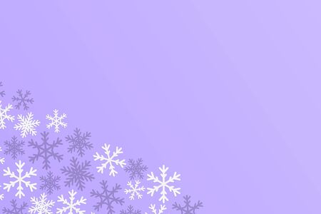 Pastel color winter background with paper snowflakesのイラスト素材