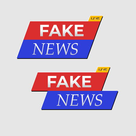 Fake news live banners.のイラスト素材