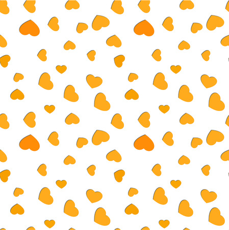 Seamless scattered hearts pattern. Valentines day vivid love backgroundのイラスト素材
