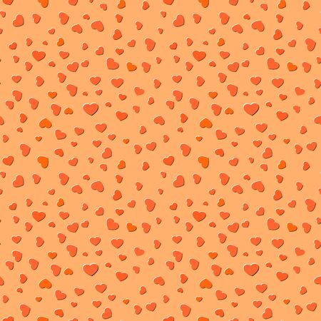Seamless scattered hearts patternのイラスト素材