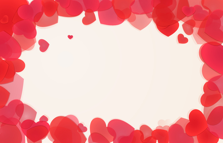 Saint Valentine's heart frame. Love sign backgroundのイラスト素材