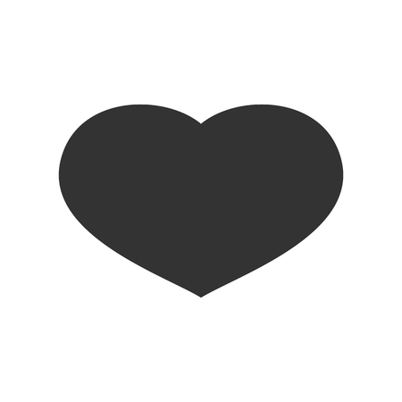 Commom black heart shaped icon. Love sign illustrationのイラスト素材