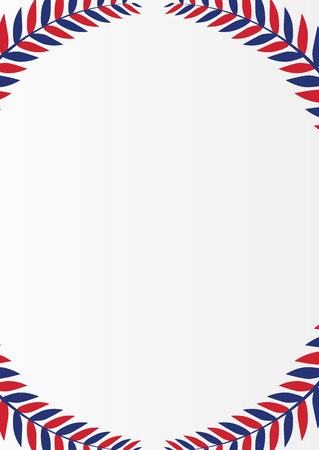 Greeting card template with frame of fernのイラスト素材