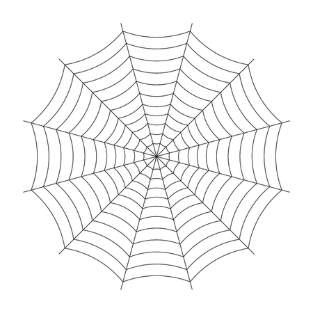 Simple spider cobweb illustration isolated on backgroundのイラスト素材