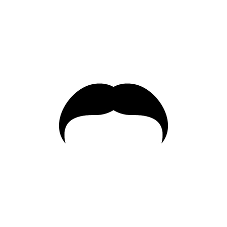 Retro style mens fake mustache black iconのイラスト素材