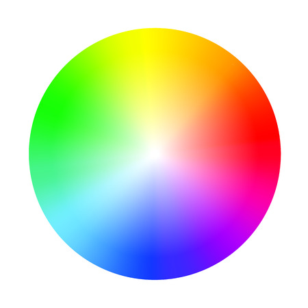 Color wheel guide with saturation and highlight. Colour picker assistantのイラスト素材