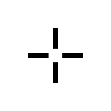 Simple sniper aiming cross icon. AR scope crosshairsのイラスト素材