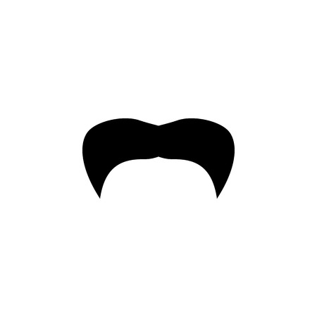 Fake moustache simple black icon. Man mustache silhouetteのイラスト素材