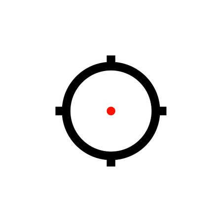 AR sniper target aim icon with red dotのイラスト素材