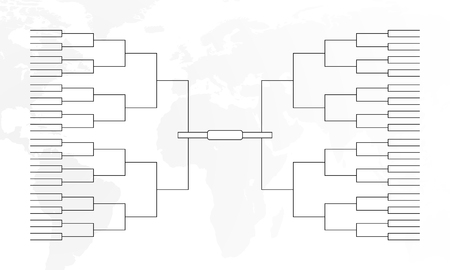 World championship tournament bracket. Empty tourney infographics templateのイラスト素材