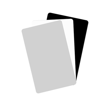 White balance card. 18 percent gray card sample.のイラスト素材