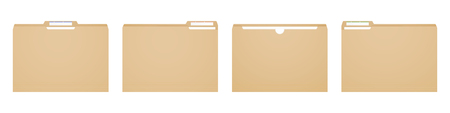 Manila folder for reports and archive casesのイラスト素材