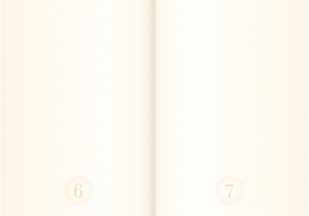 Blank passport spread. Empty id page for visa stampsのイラスト素材