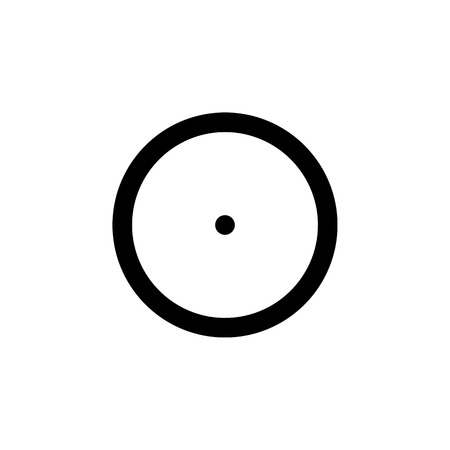 Sniper crosshairs bold icon. Simple gun scope sight glyphのイラスト素材