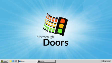 Old user interface and desktop with vintage wallpaper