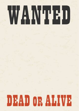 Wanted dead or alive poster with textured gray paper backgroundのイラスト素材