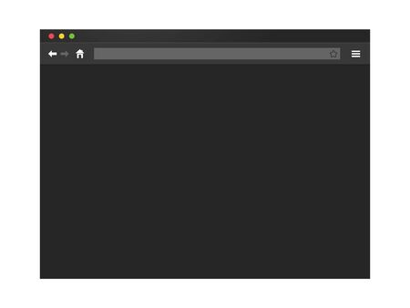 Modern internet browser window. Dark theme interface.のイラスト素材