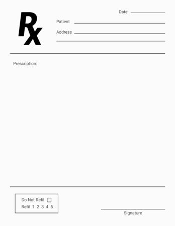 Rx pad template. Medical regular prescription formのイラスト素材
