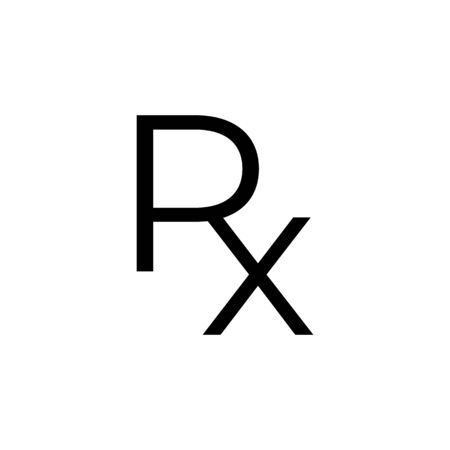 RX icon. Medical regular prescription symbol. Treatment receipt signのイラスト素材