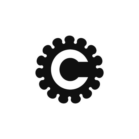 Icon of the SARS-CoV-2 coronavirus - virus that causes COVID-19 diseaseのイラスト素材