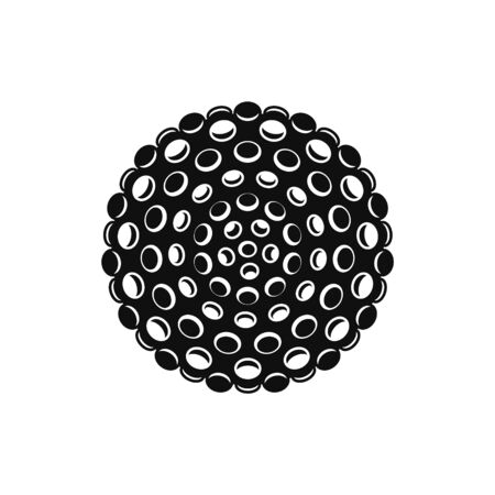 SARS-CoV-2 coronavirus icon. Contemporary virus that causes COVID-19 disease and caused global financial crisisのイラスト素材