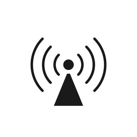 Non-ionizing radiation icon. Simple symbol of radiowawes dangerのイラスト素材