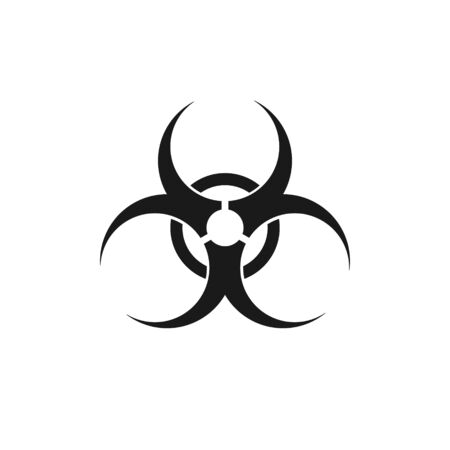 Biological hazard icon. Simple symbol of a biohazard danger.のイラスト素材