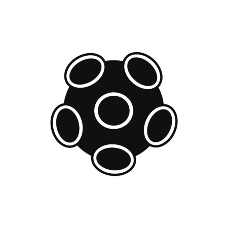 SARS-CoV-2 coronavirus icon. Contemporary virus that causes COVID-19 disease and caused global financial crisisのイラスト素材
