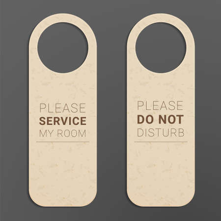 Please do not disturb door hanger. Servicing label for hotel rooms.のイラスト素材