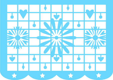 Mexican bunting papel picado for the Day of the Dead decorationのイラスト素材