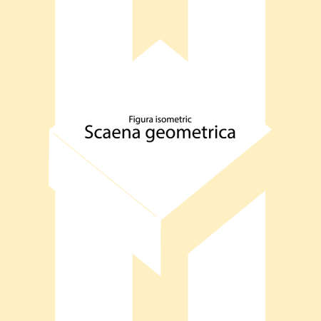 Abstract geometric background with a 3d isometric cubeのイラスト素材