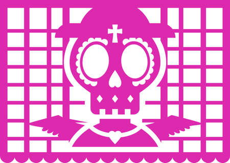Day of the dead banner. Dia de Muertos buntingのイラスト素材