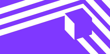 Abstract geometric background with a 3d isometric cube