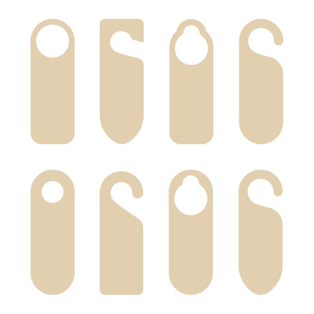 Do not disturb sign template. Door handle hanger.のイラスト素材