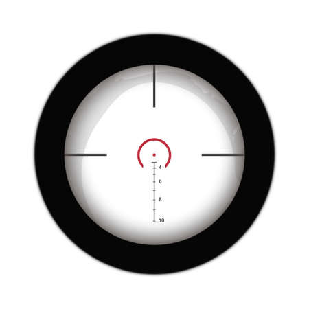 Crosshair of sniper scope viewfinder. Aiming cross of a gun optics.のイラスト素材