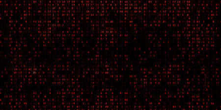 Digital code pattern. Matrix binary malware code. Algorithmic big data backgroundのイラスト素材
