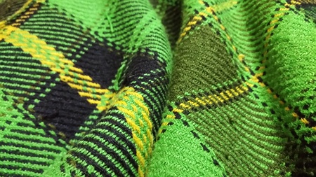 Close-up of Green  Yellow Blanketの写真素材
