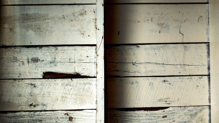 Old White Wooden Partの写真素材