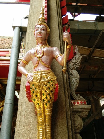 The Guardian of the Temple outside the Doorの写真素材